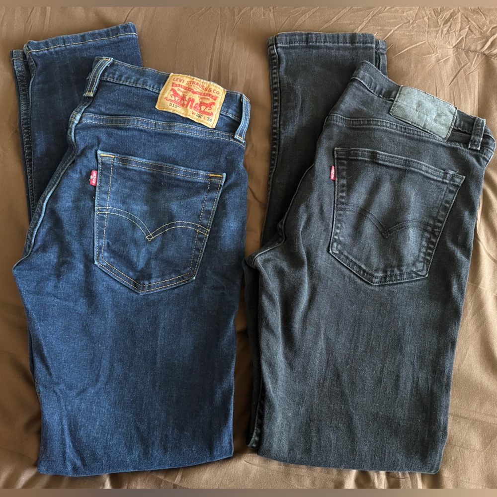 Levi's Men's Classic Blue and Black Jeans